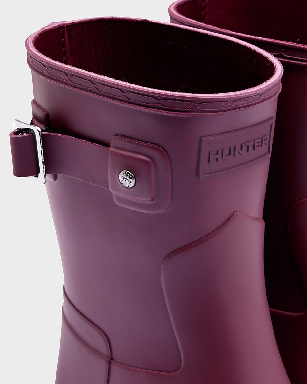 Botas de Lluvia Cortas Hunter Mujer - Refined Slim Fit - Morados - LKQAXTE-10